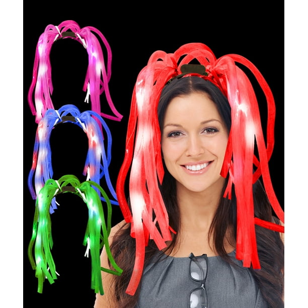 1PC LED Hair Lights Light Up Toys Rave Party Hair Accessories for Party Favors 